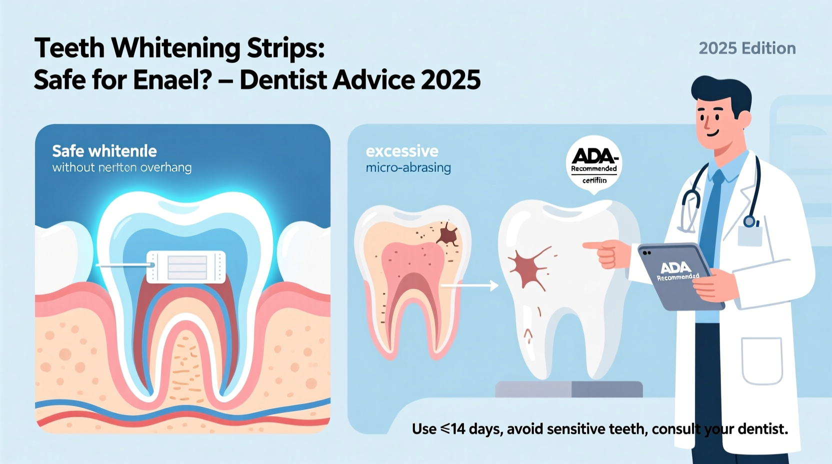 are teeth whitening strips safe for enamel dentist advice 2025