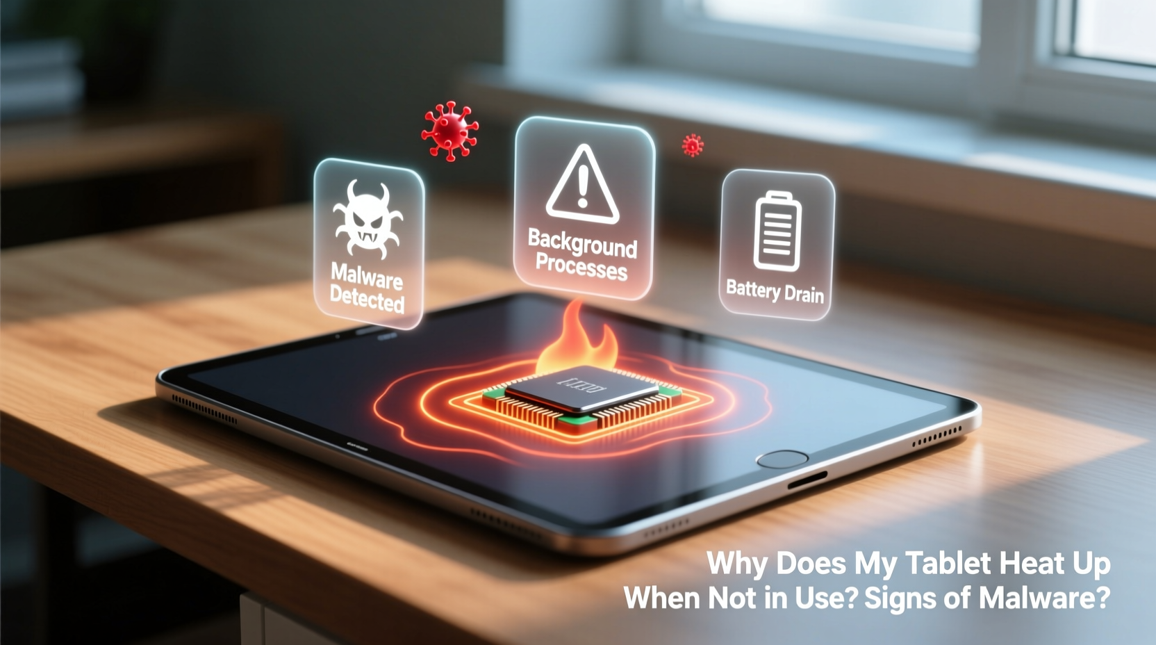 why does my tablet heat up when not in use signs of malware