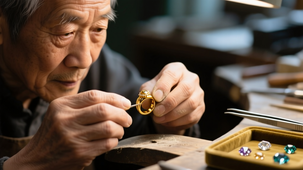 Close-up of a jeweler