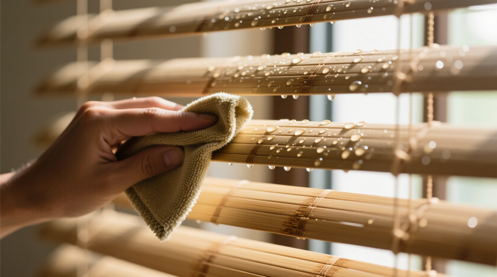 eco friendly bamboo blind cleaning