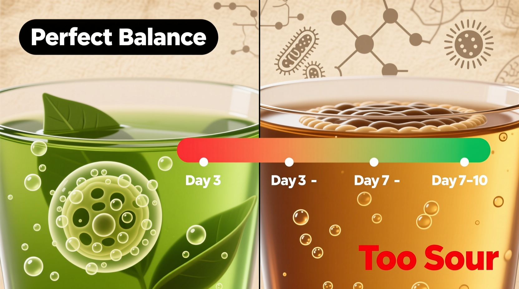 why is my kombucha too sour fermentation timing explained