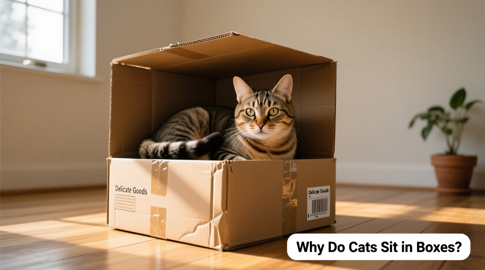 why do cats sit in boxes larger than themselves