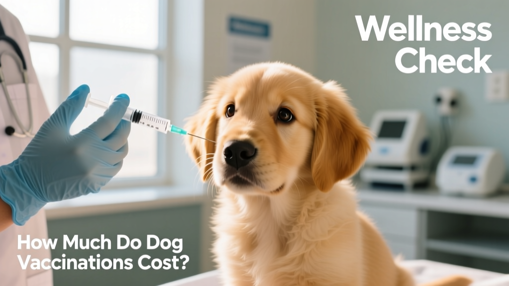 A close-up of a puppy receiving its first DAPP vaccine during a routine wellness check