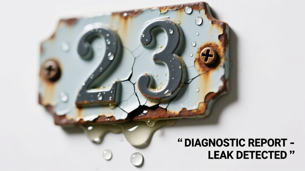 Faded House Number Leaking Water: Quick Diagnosis