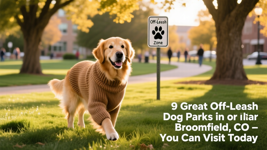 dog wearing sweater in a park