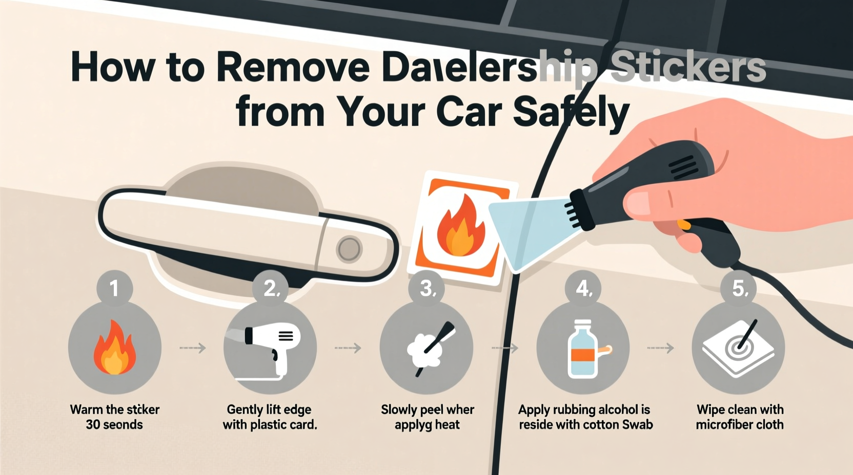 how to get dealership sticker off car