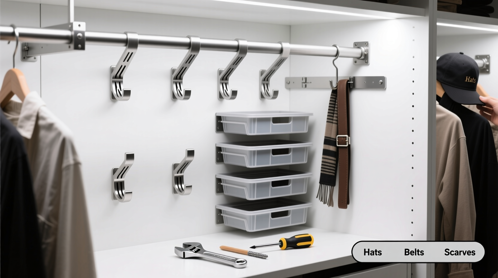 closet organization tips for one rod
