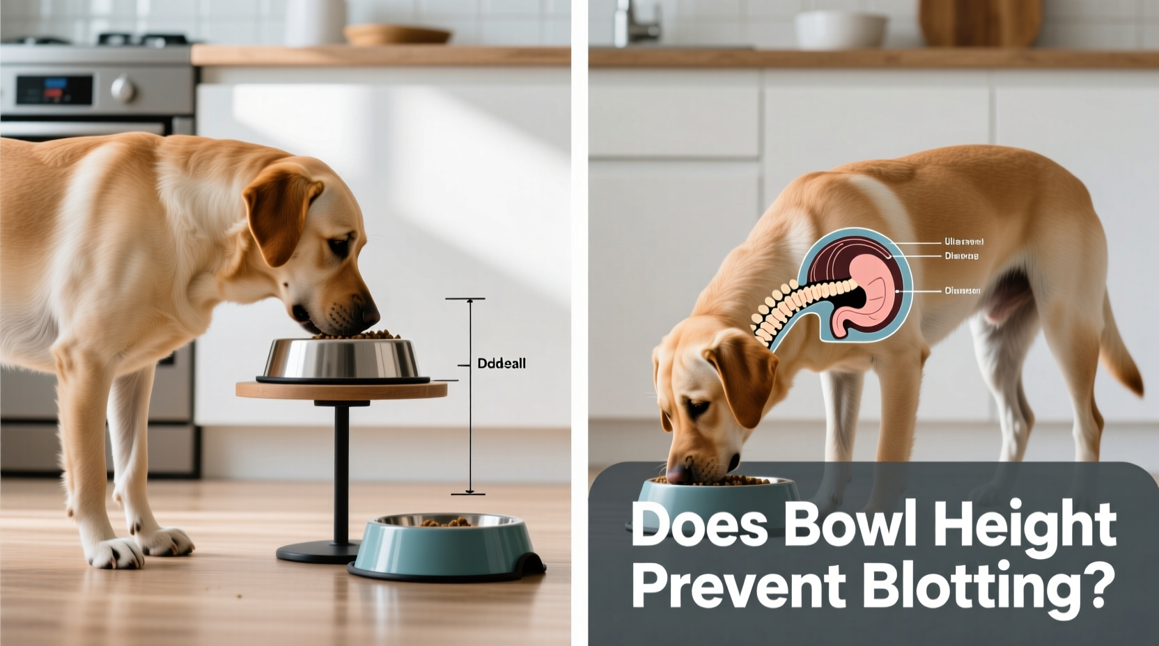 elevated dog bowls vs floor bowls does height really prevent bloating