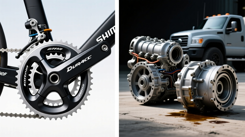 Shimano Dura Ace Drivetrain vs Heavy Duty Truck SUV Drivetrains