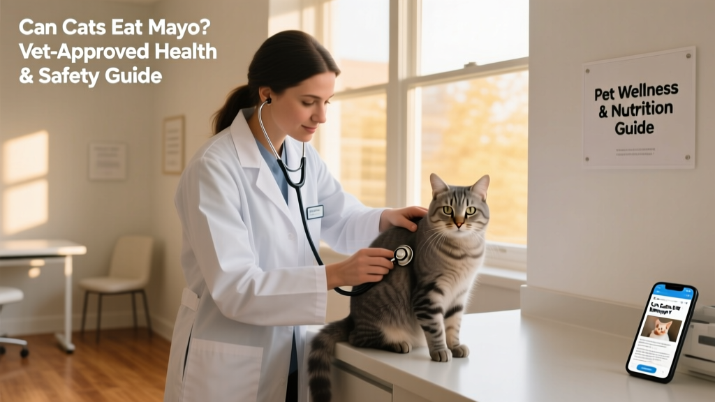 Veterinarian gently examining a calm cat during a routine wellness checkup