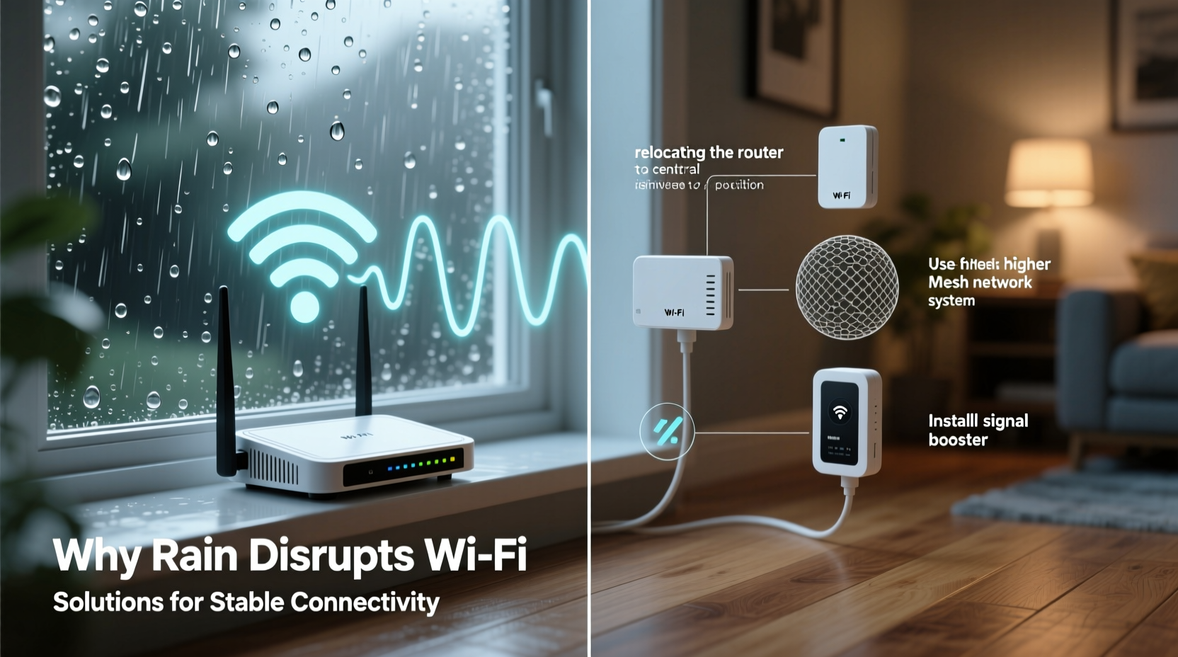 why does my wifi disconnect when it rains and how to stabilize it