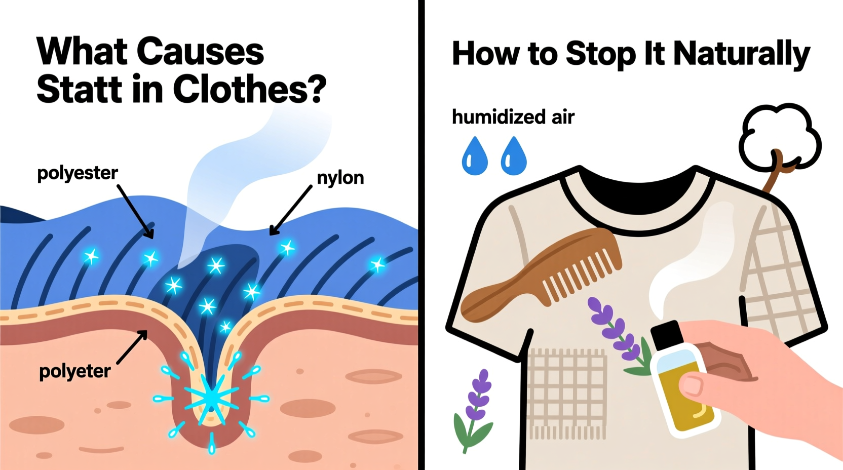 what causes static in clothes and how to stop it naturally
