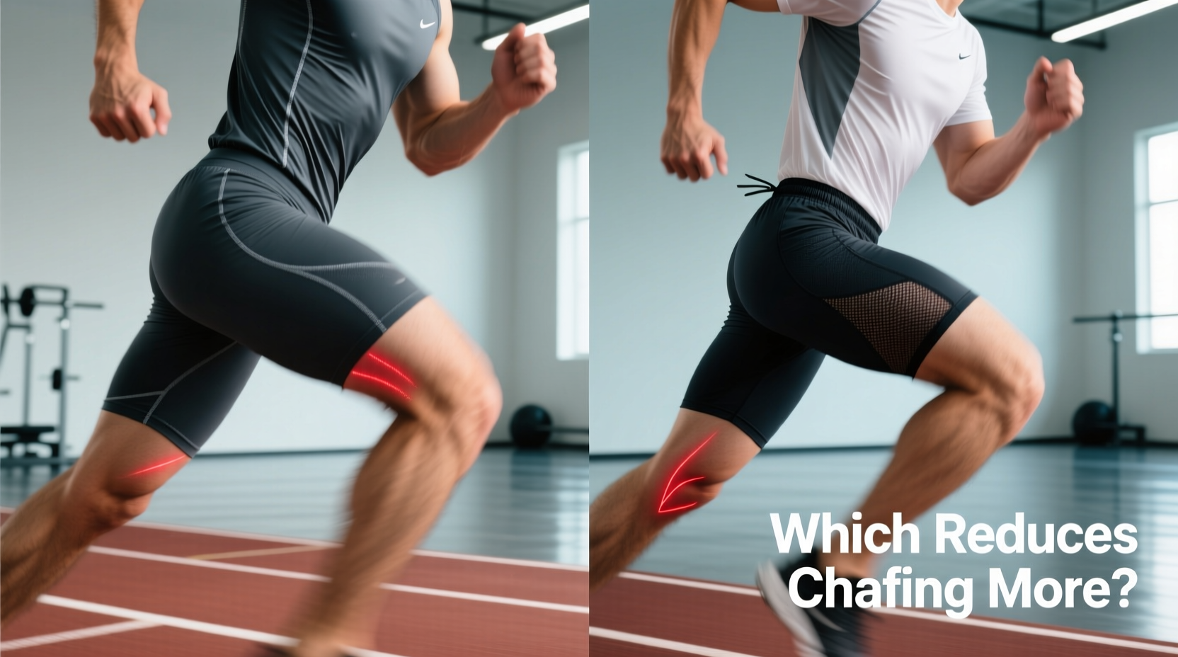 running shorts with liners vs separate compression shorts which reduces chafing more