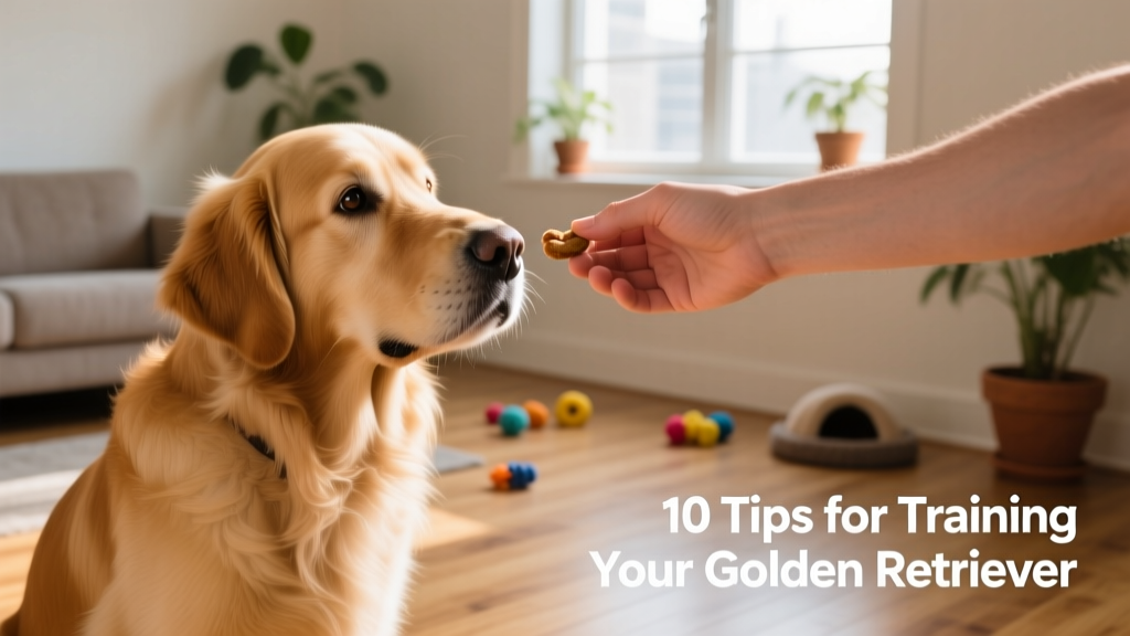 Hand offering small, soft training treats to a Golden Retriever during an indoor training session