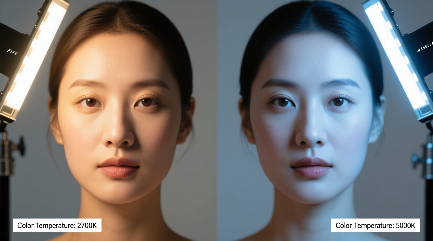 why do some led lights cast a blue tint on skin in photos