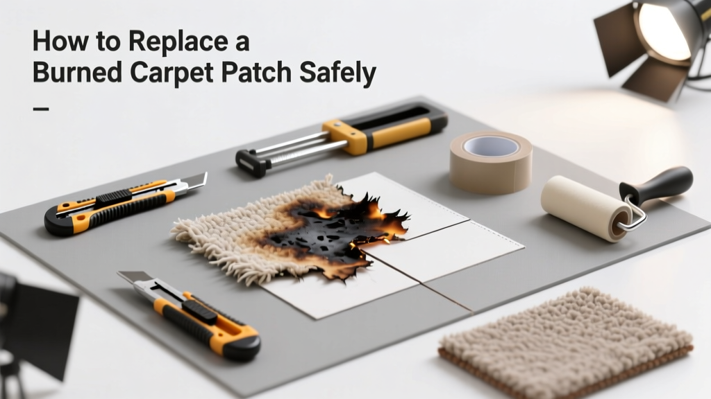 How to Replace a Burned Carpet Patch Safely