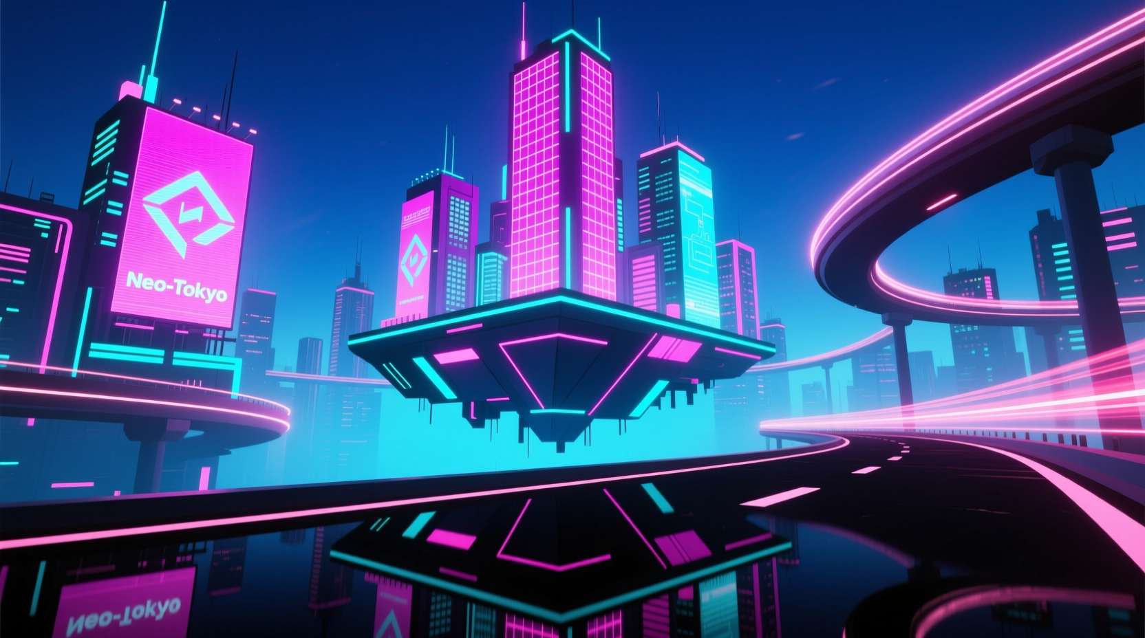 the synthwave desktop