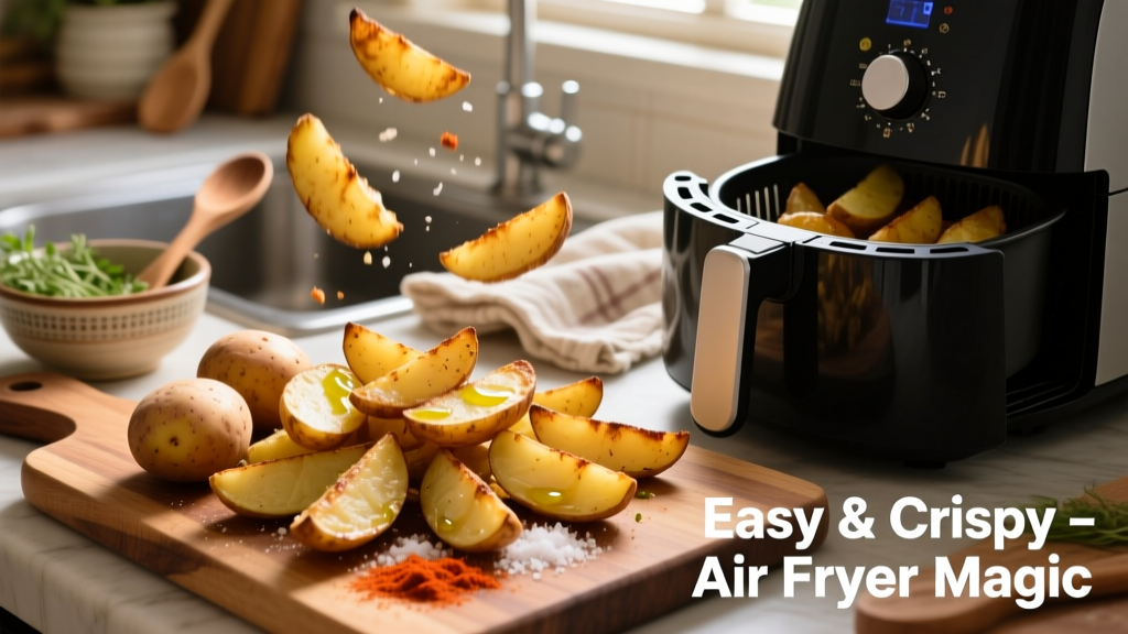 Air Fryer Baked Potato Wedges: Crispy & Easy
