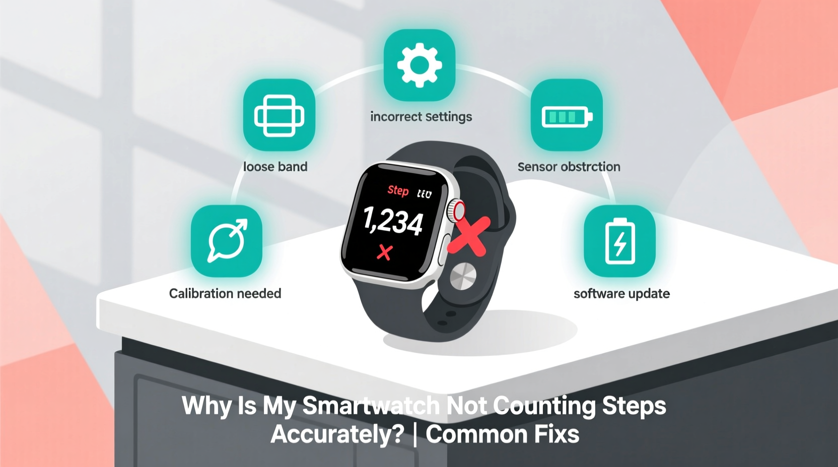 why is my smartwatch not counting steps accurately common fixes