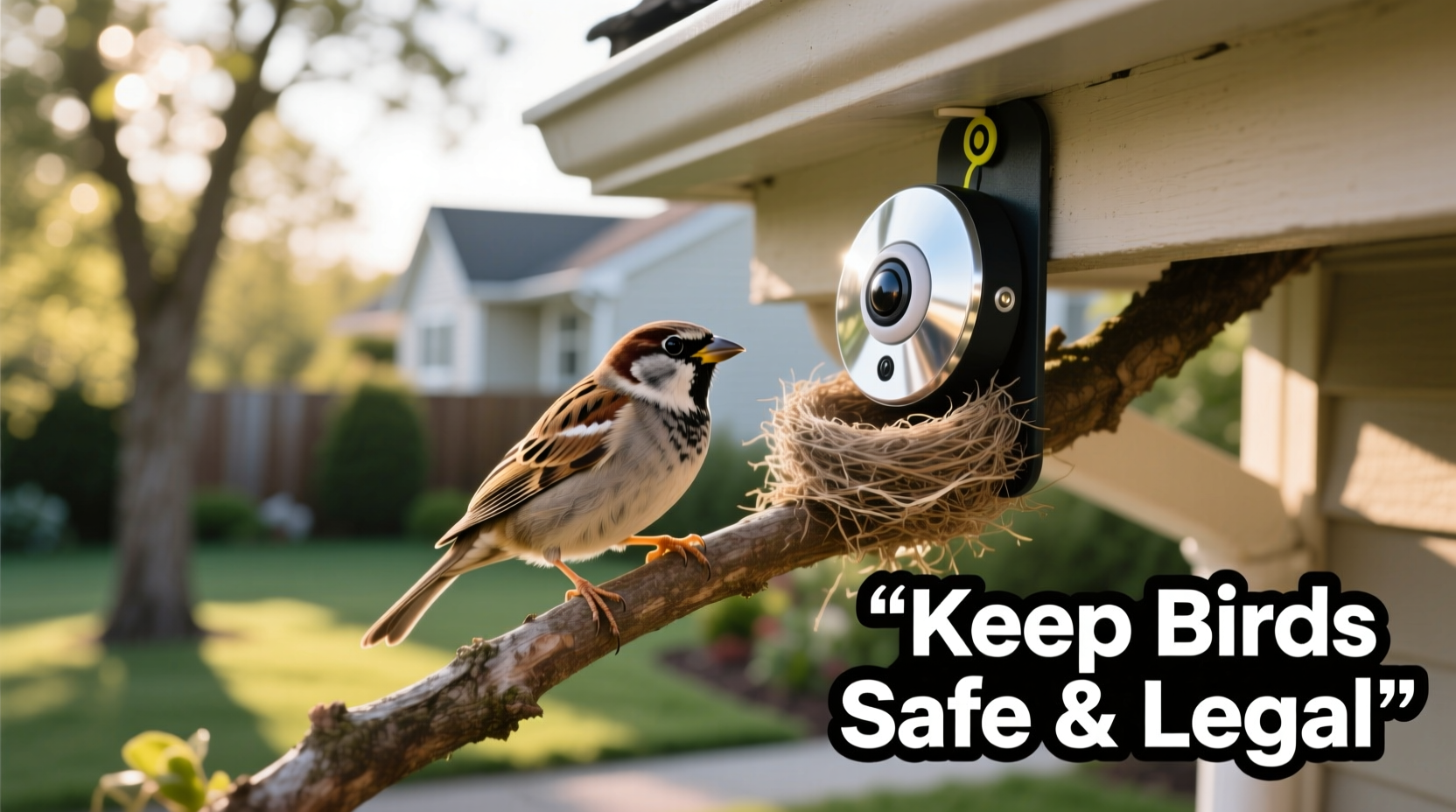 How to Keep a Bird from Building a Nest Safely and Legally