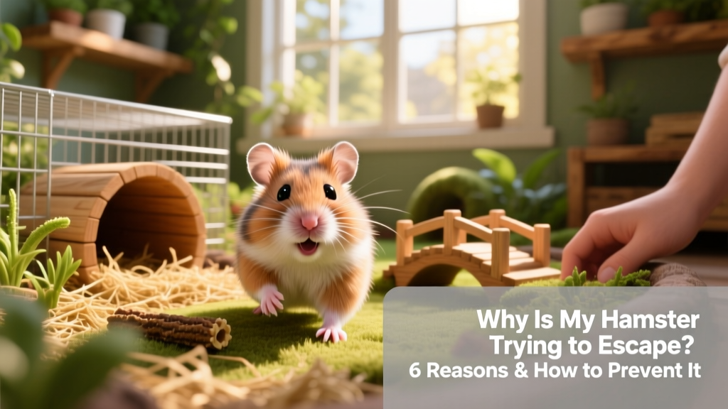 A happy hamster exploring a safe, enriched play area outside its cage under supervision