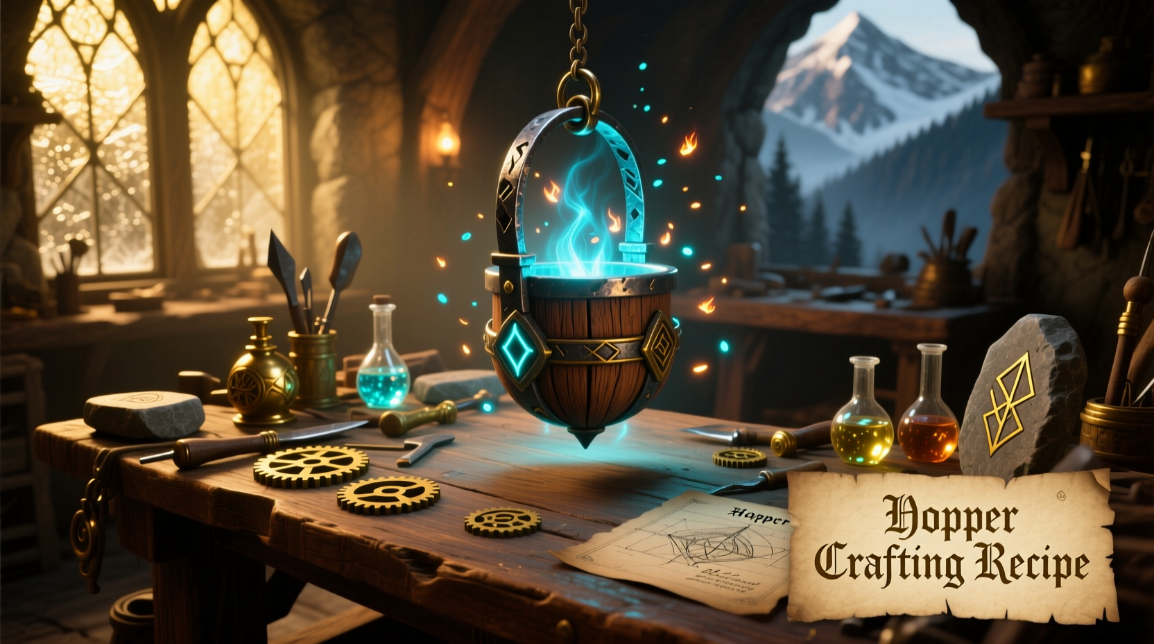 hopper crafting recipe