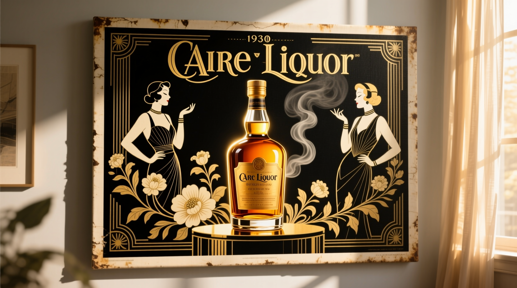 are vintage liquor ads safe to hang in sunlit rooms or do they fade fast