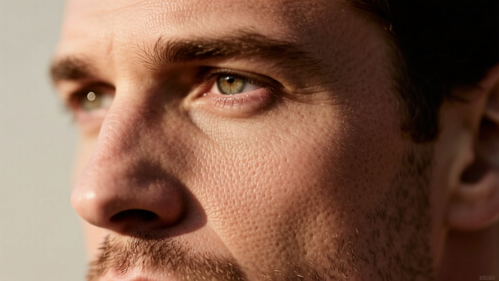 Macro shot of a men