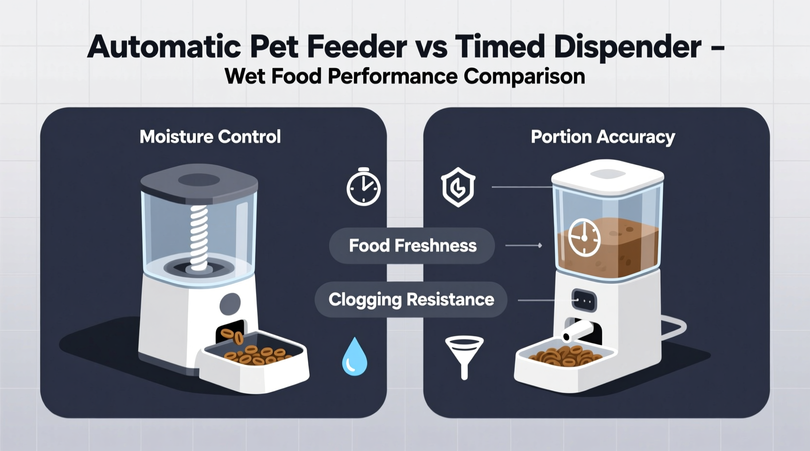 automatic pet feeder vs timed dispenser which handles wet food better