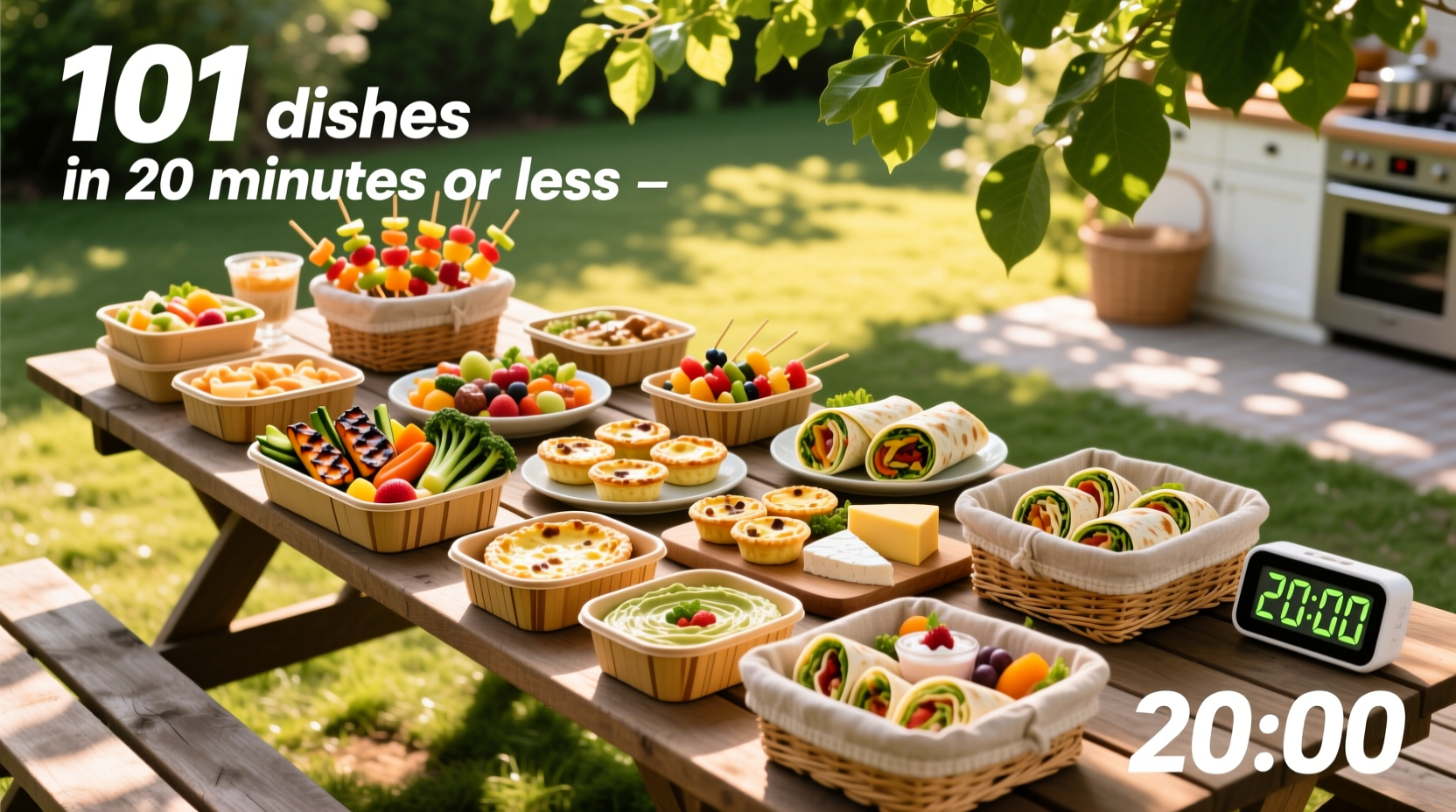 101 picnic dishes in 20 minutes or less