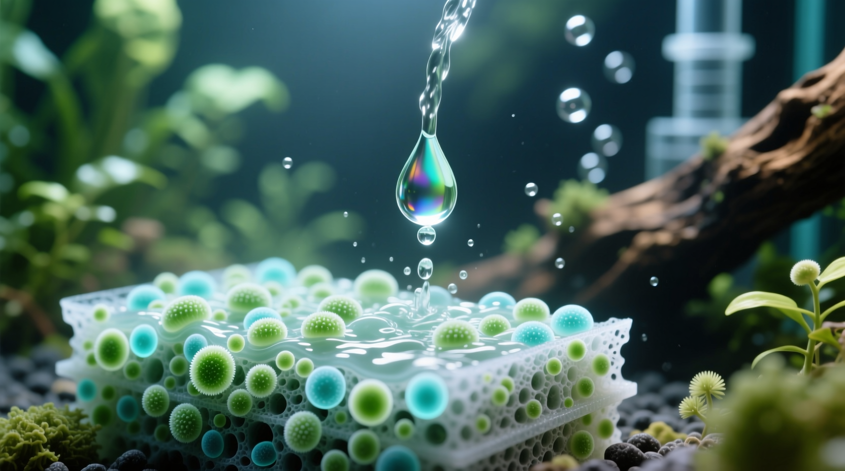 fish tank filter media rinsing tap or tank water