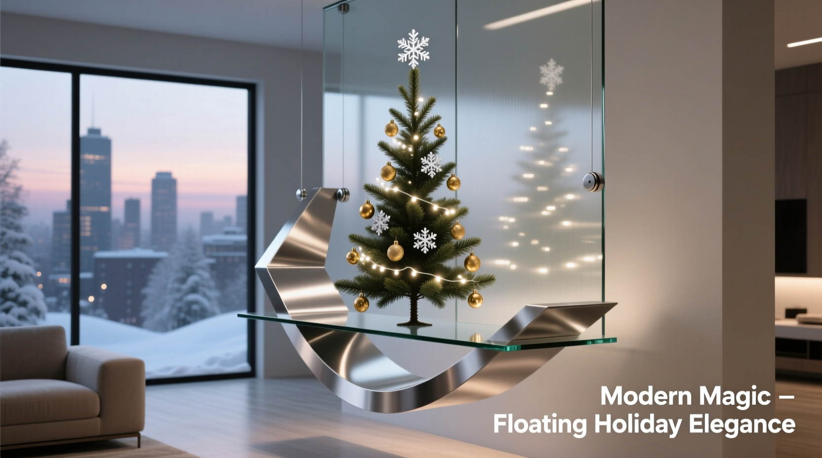 how to build a floating christmas tree shelf for a modern twist