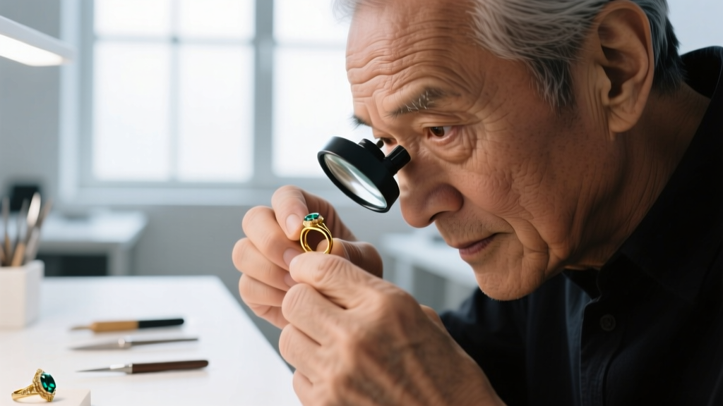 Close-up of a jeweler