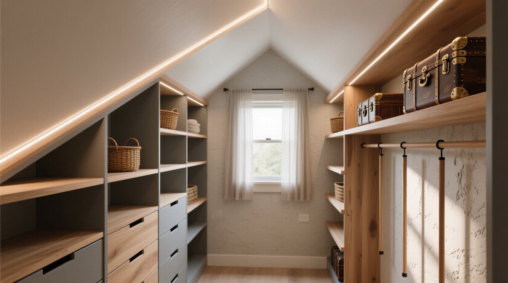 attic closet ideas for slanted ceiling