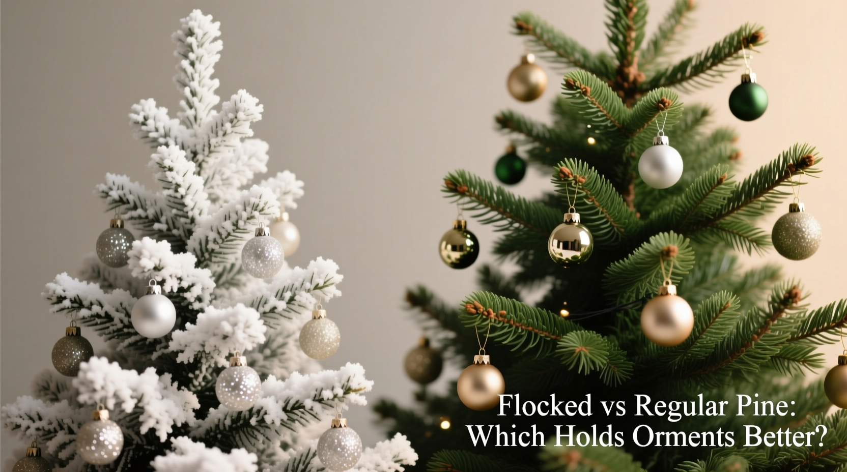 which type of christmas tree holds ornaments better flocked or regular pine
