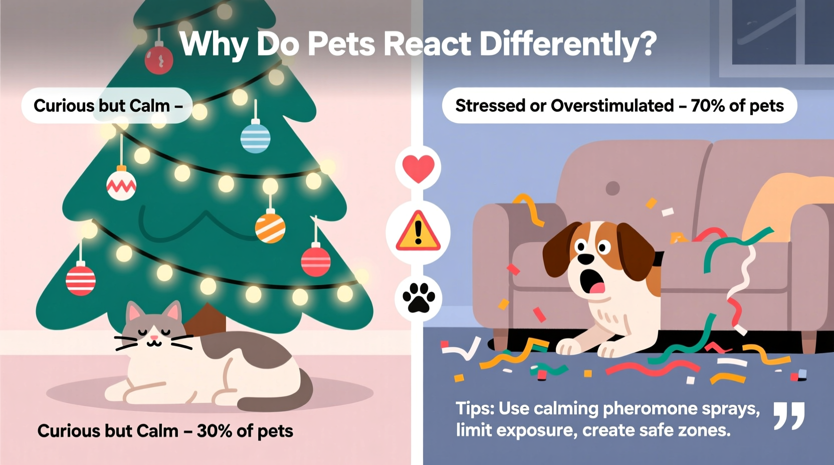 why do some pets ignore christmas trees while others panic behavior tips