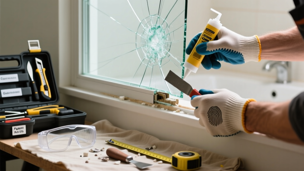 Fix Cracked Bathroom Window Glass Safely & Fast