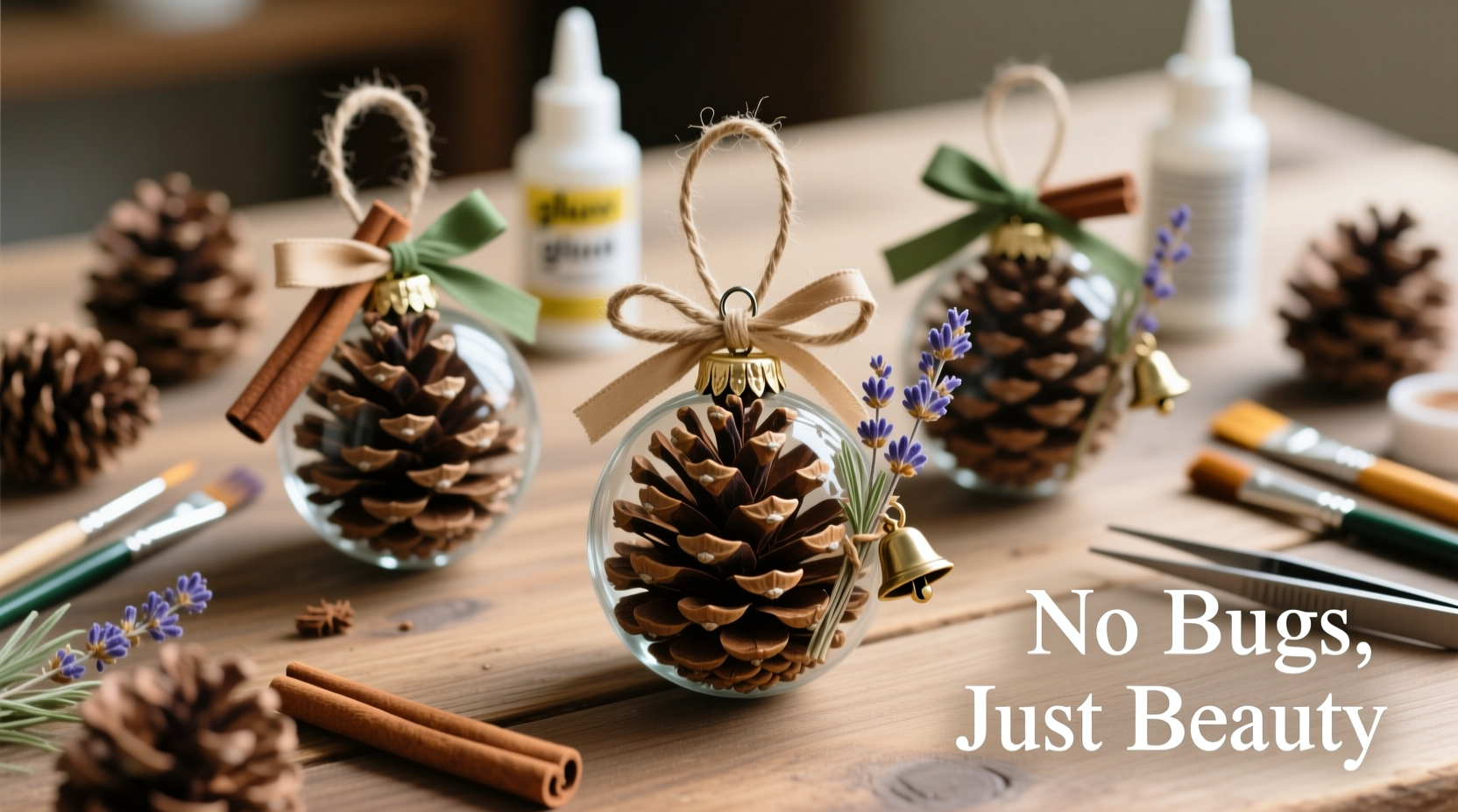 how to make homemade pinecone ornaments without attracting bugs