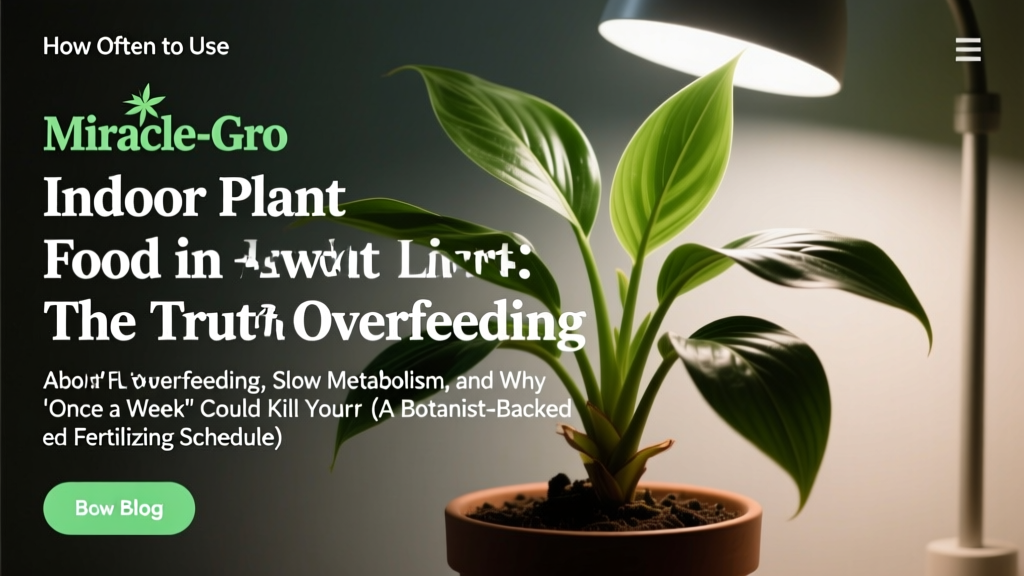 Miracle-Gro Indoor Plant Food Frequency in Low Light