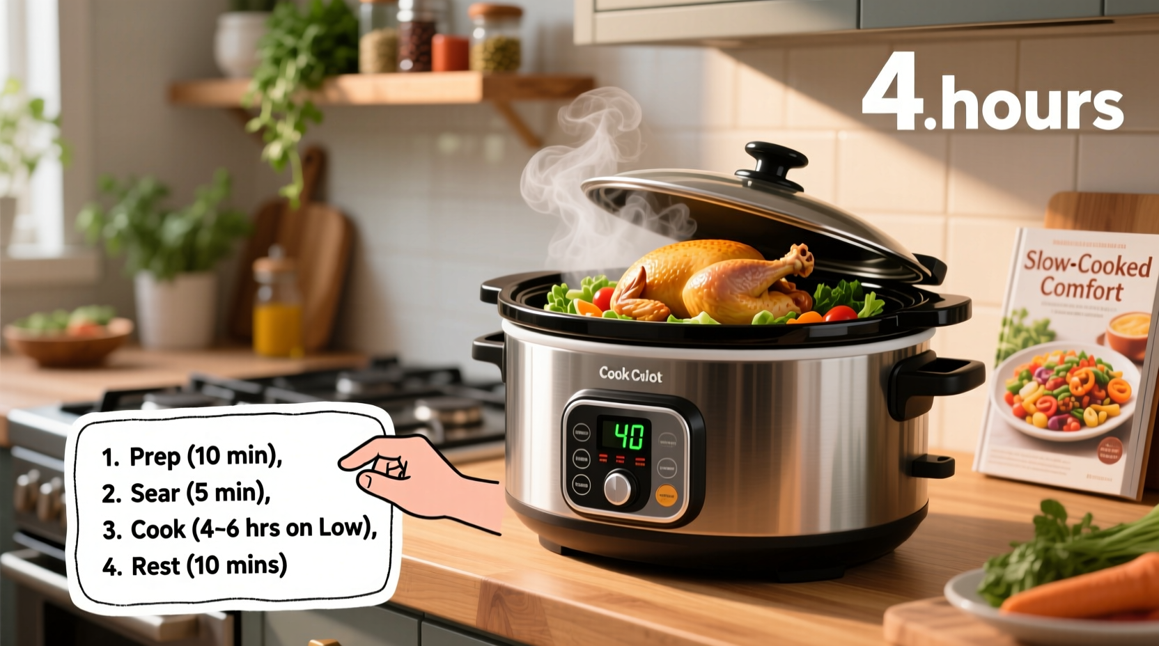how long do you cook chicken in a crock pot