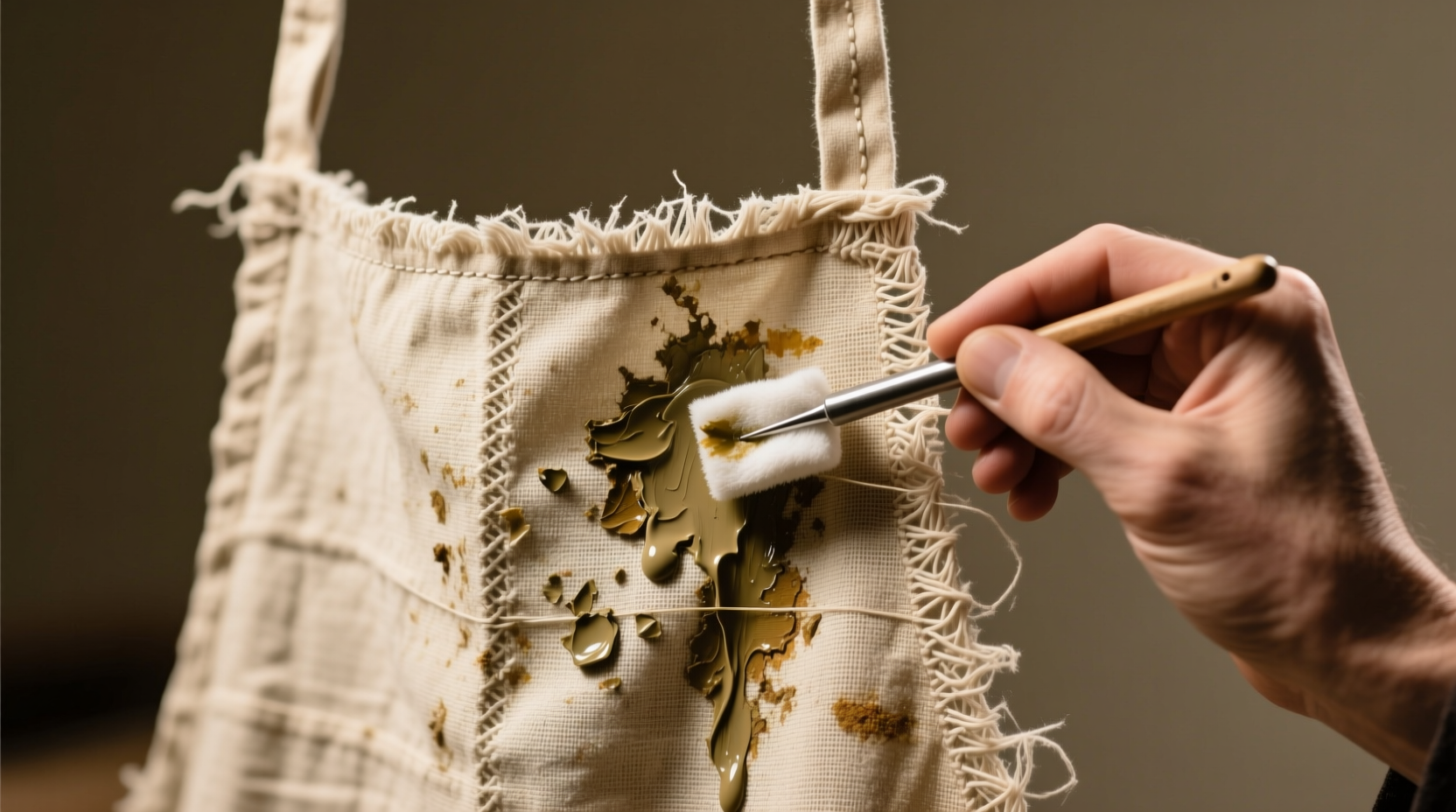how to remove dried paint from art aprons safely
