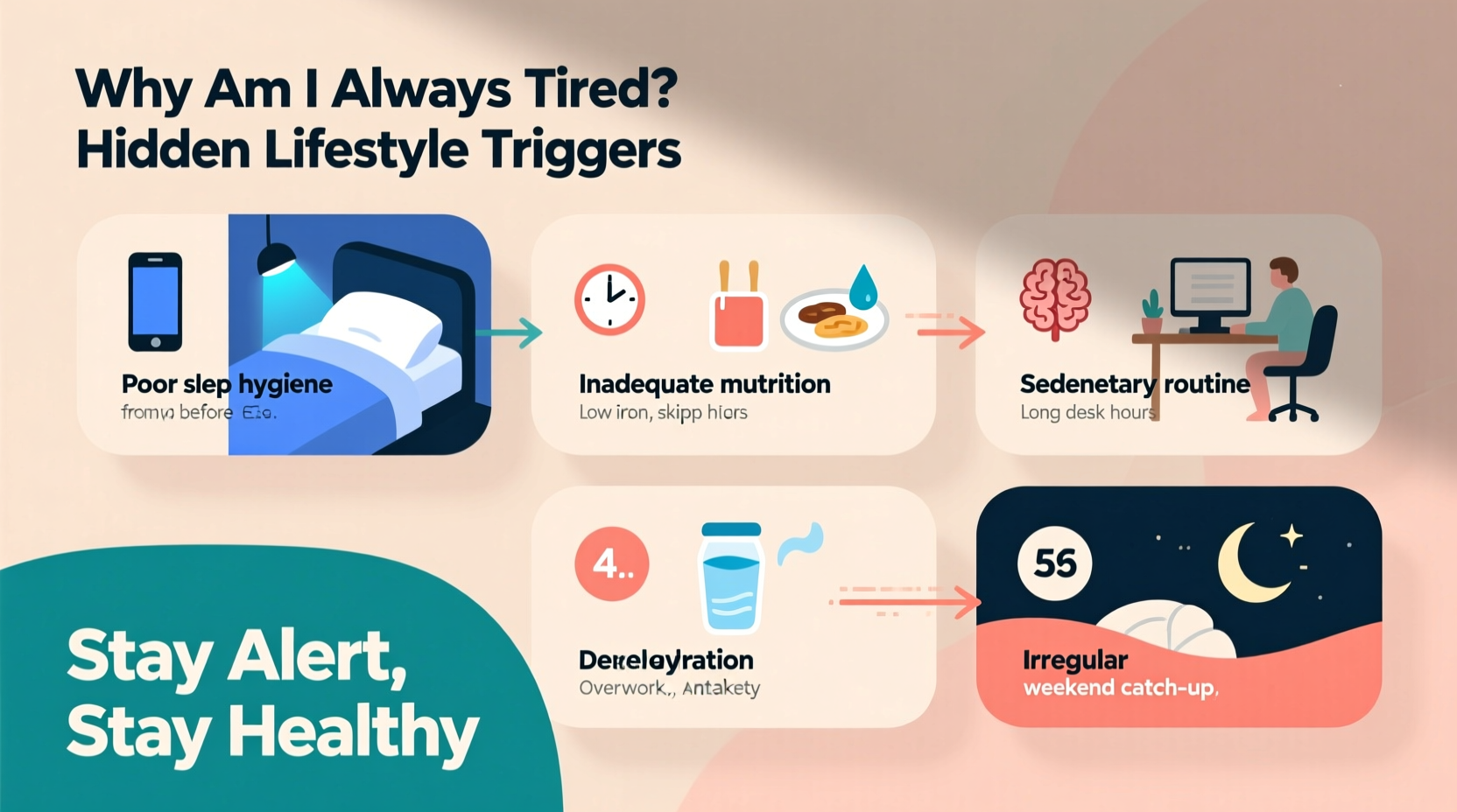 why am i always tired even after sleeping possible lifestyle causes