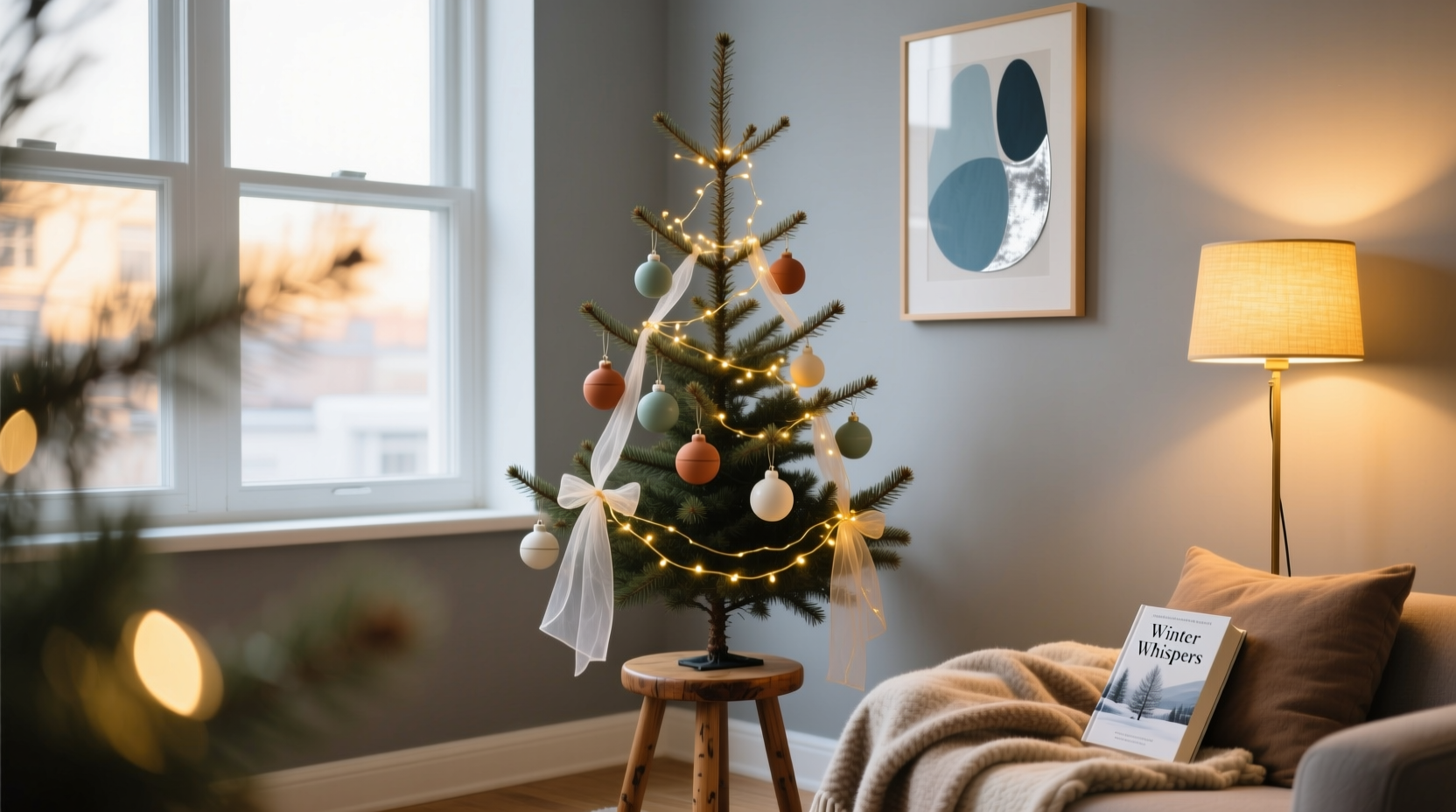 how to style a christmas tree in a studio apartment creatively