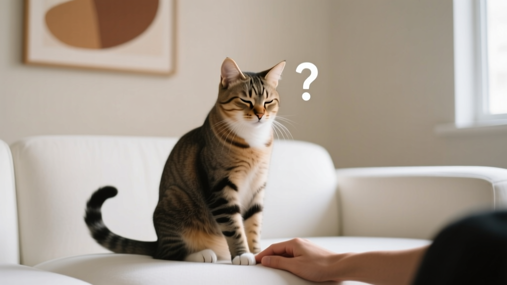 Which behavior cats display when stressed, anxious, or...