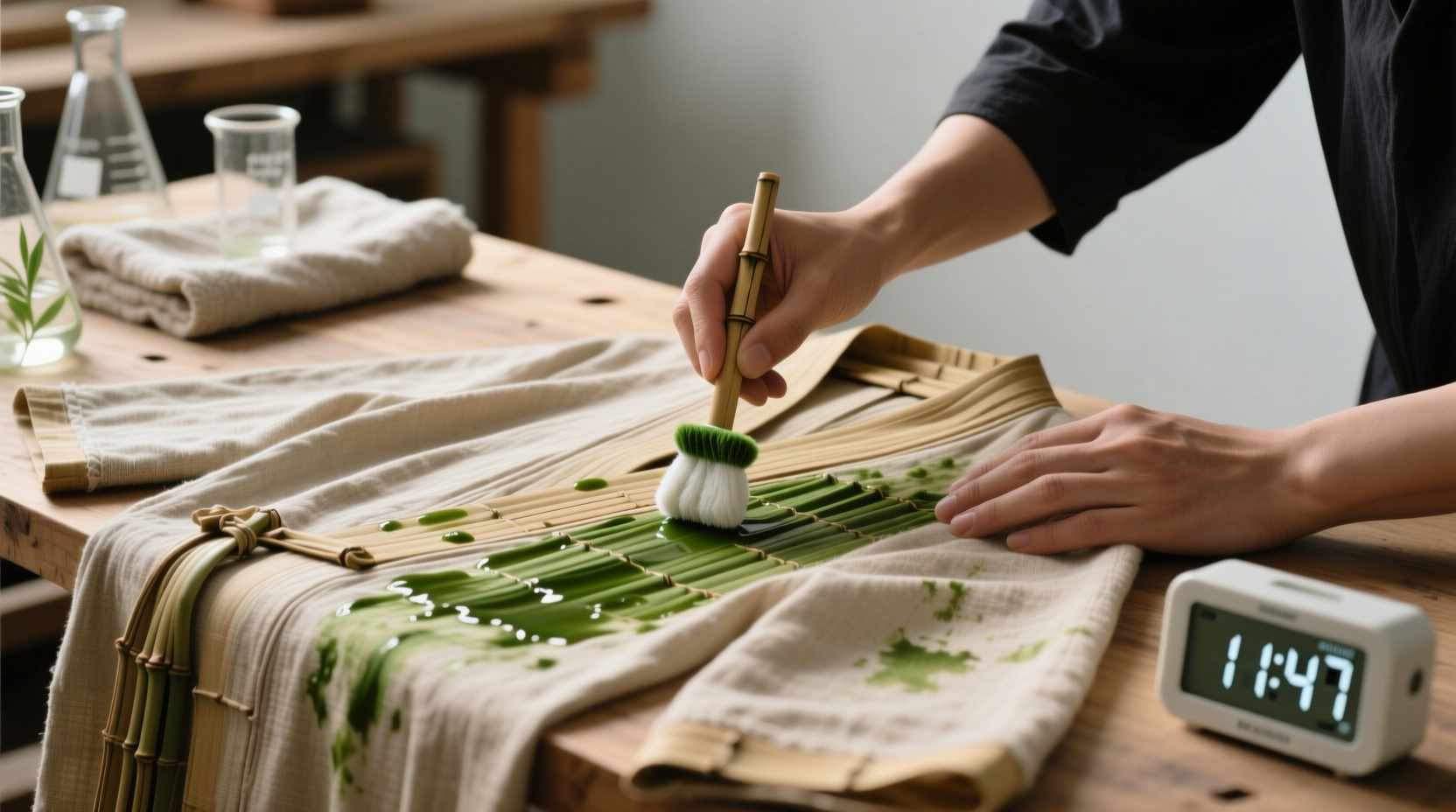 green tea stain removal for bamboo robes
