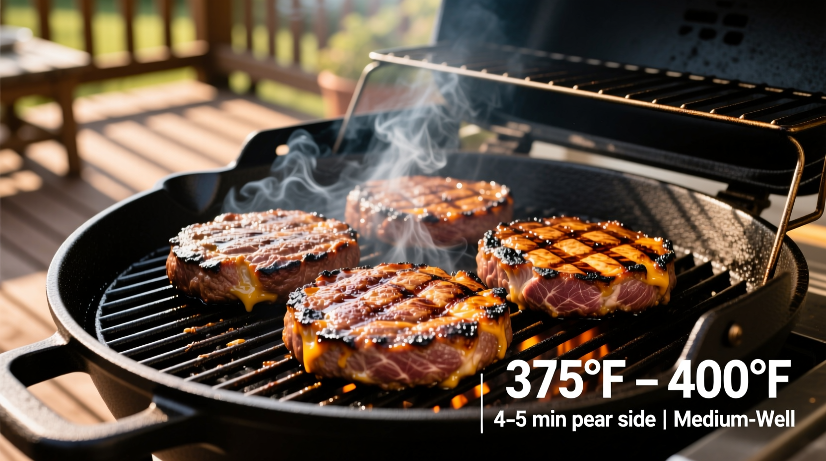 what temp to cook burgers on grill