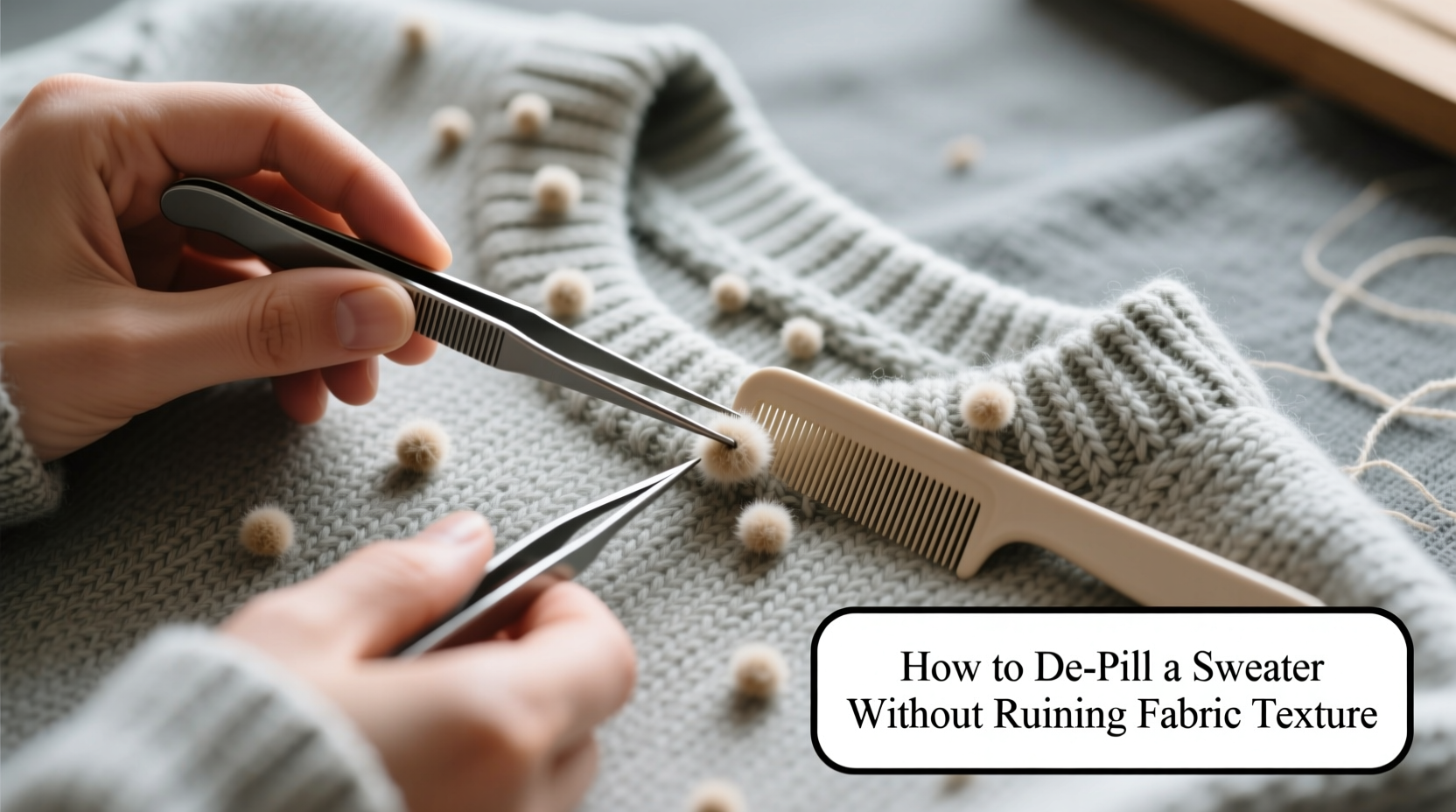 how to de pill a sweater without ruining the fabric texture