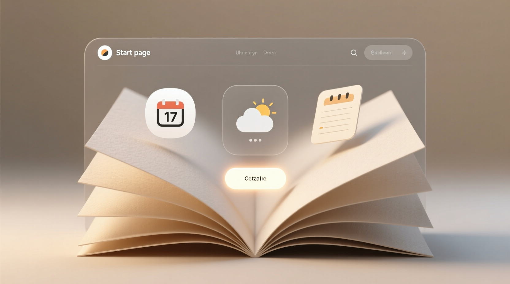 fold personalized start page
