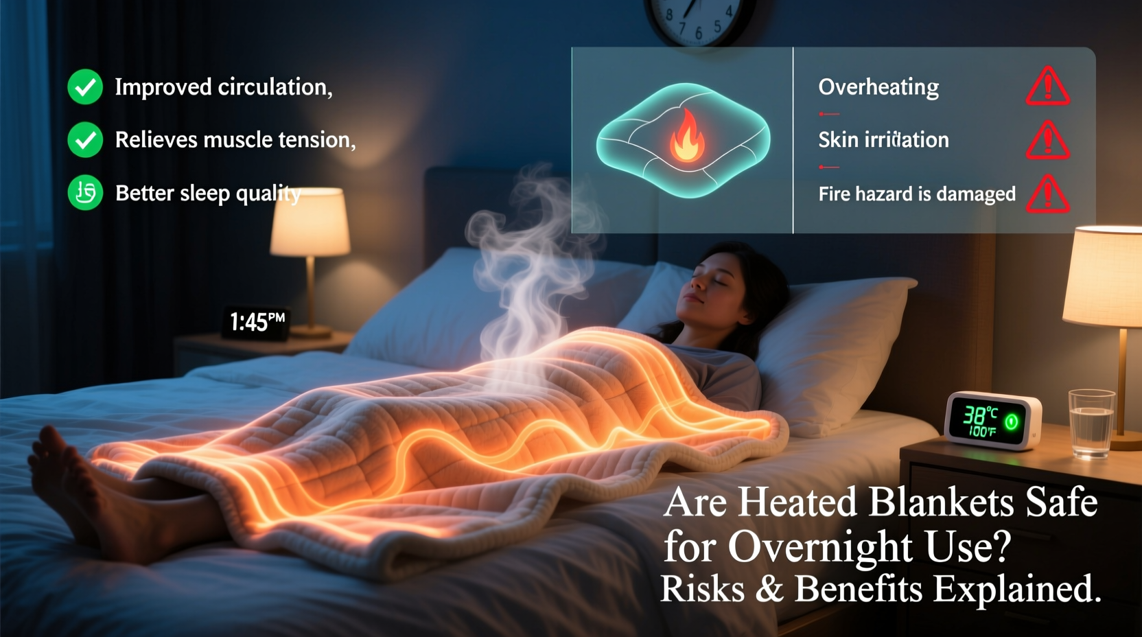 are heated blankets safe for overnight use risks and benefits explained