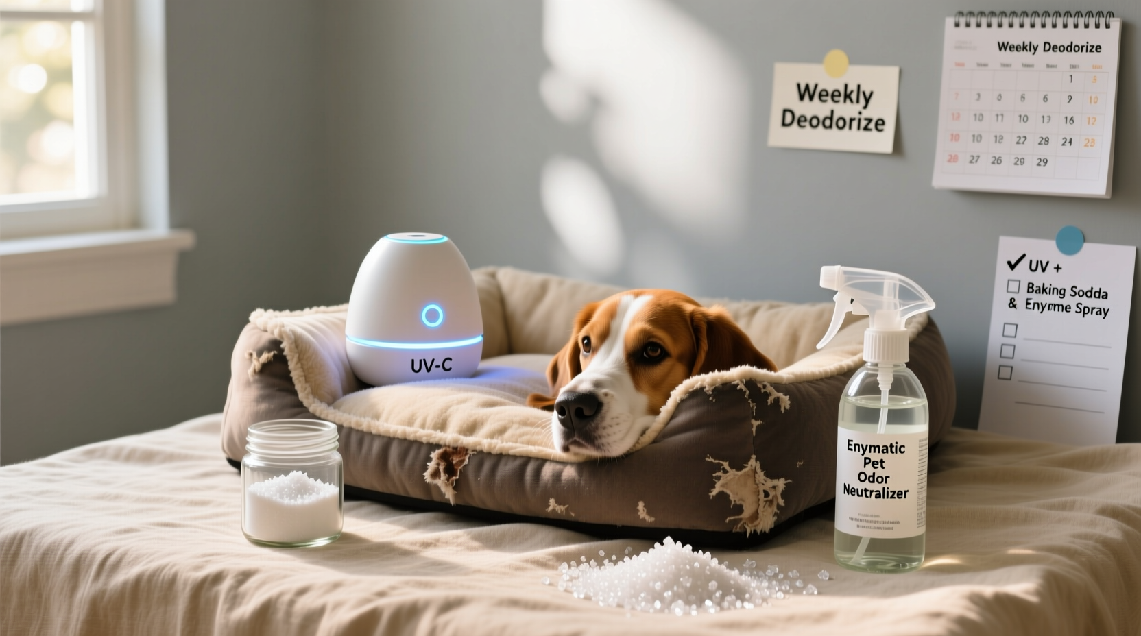 how to deodorize dog beds without washing